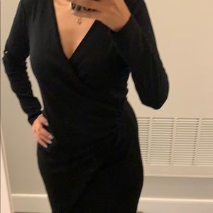 Wrap sweater dress